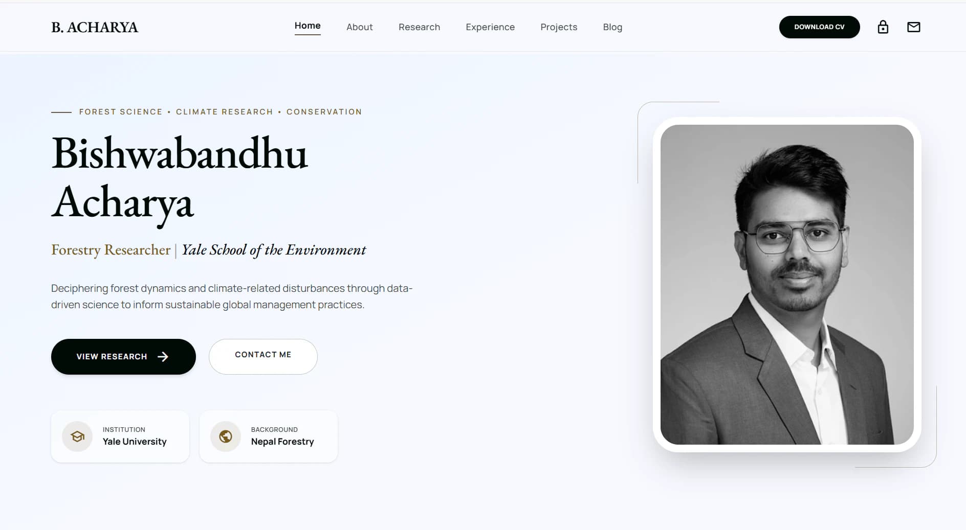 Bishwabandhu professional portfolio homepage