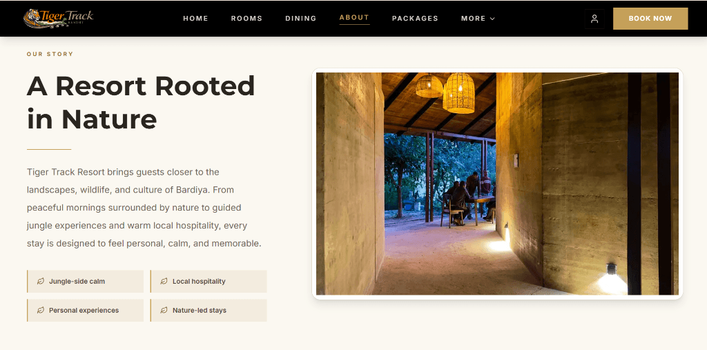 Tiger Track Resort story and architecture