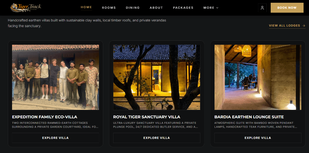 Tiger Track Resort luxury eco-villas